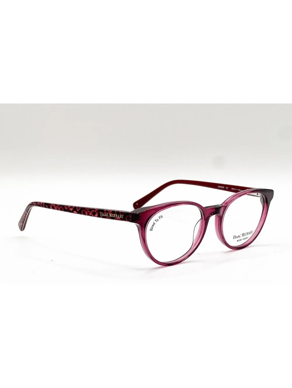 Isaac Mizrahi IM30088 WI Wine Round Authentic Eyeglass Frames 49-17-135